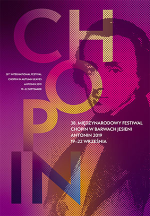 Plakat XXXVIII Międzynarodowego Festiwalu Chopin w barwach jesieni 2019